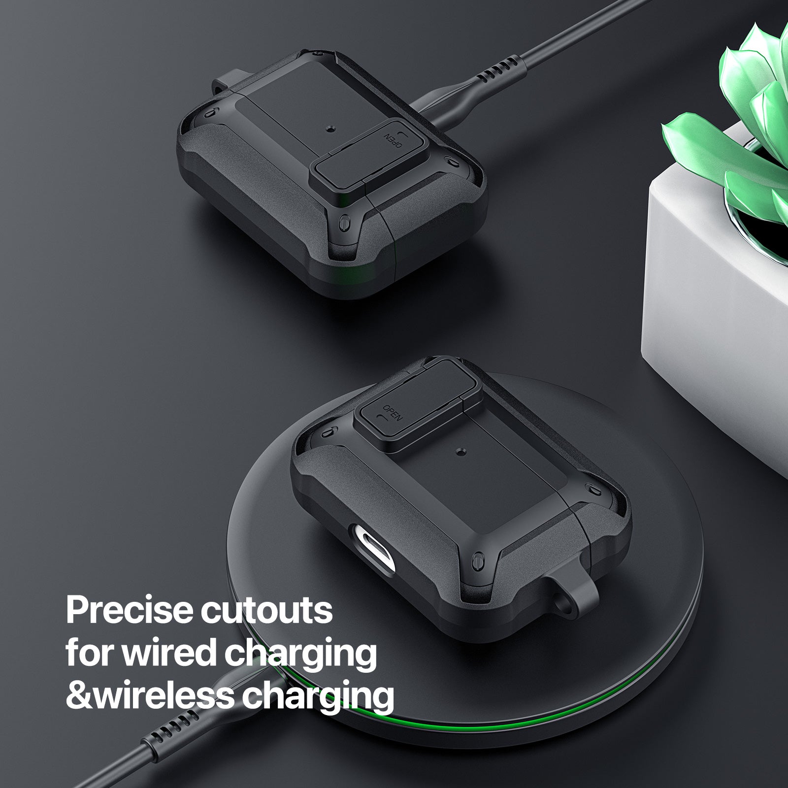 DUX DUCIS PECO Series for Apple AirPods with Charging Case (2016) / (2019) / AirPods with Wireless Charging Case (2019) Secure Lock Cover DUX DUCIS PECO Series for Apple AirPods with Charging Case (2016) / (2019) / AirPods with Wireless Charging Case (2019) Secure Lock Cover